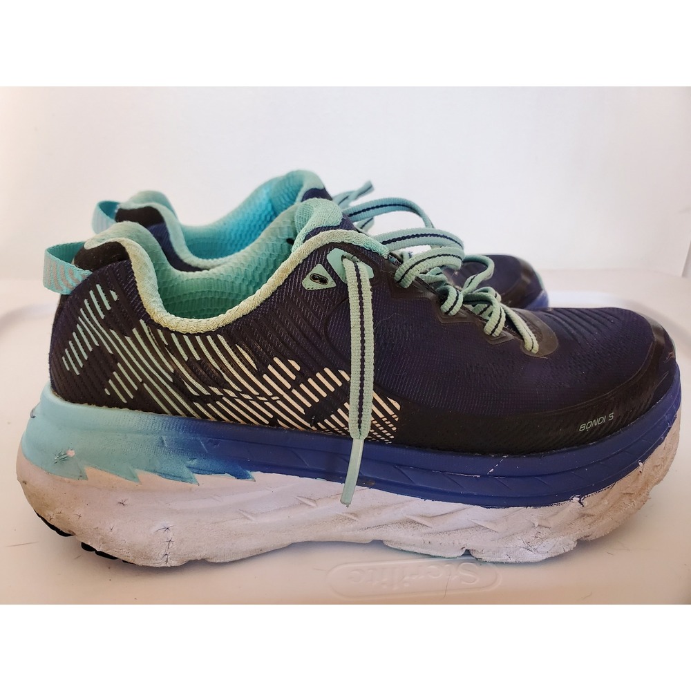 Hoka One One Bondi 5 Midnight Navy Baltic Running Shoes tennies Womens 6